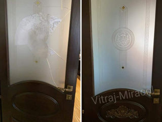Sticla stricata in usa, mobila, schimbam/ меняем разбитые стекла в двери и мебель. foto 5