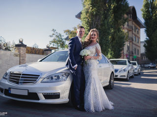 S Class W221 albe/negre (белые/черные) - 20 €/ora (час) & 110 €/zi (день) foto 4