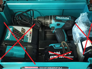 ударный шуруповерт Makita DHP482 18 V - оригинальный, новый  за 2000 лей foto 5