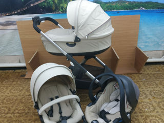 Очень дёшево! гламурная колясочка stokke crusi 3 в 1 лён! + набор Kit foto 6