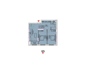 2-х комнатная квартира, 62 м², Центр, Унгень, Унгены фото 8
