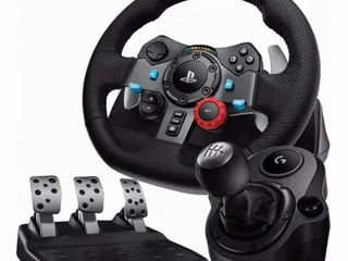 Руль игровой Logitech G29 с педалями (для гоночных игр) + коробка переключения передачь.