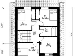 Casă de locuit individuală cu 2 niveluri / P+M / stil modern / proiect / construcții / renovare foto 8