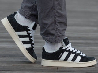 Adidas Campus Black Unisex cu blana/с мехом foto 10