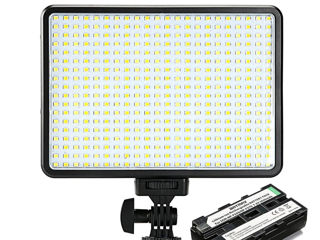Видео-свет LED-396 (396 Лед, 30 Ватт, 1350Lux), Накамерный свет CN300 Air Pro, LED лампа Xanes 84Led foto 1