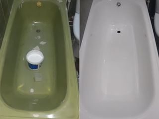 Vopsirea cazilor de baie fontă(ciugun),metal,acril ekopel 2k !!! durata  20 ani. реставрация ванн foto 5