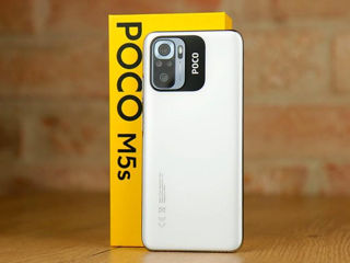 Новый Xiaomi Poco M5s 6/128гб цвет белый перламутр +Новый Чехол-книжка эко-кожа foto 3