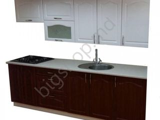 Bucatarie Big kitchen 2.4 m (white/brown) ]n credit foto 2