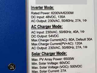 Invertor Off-Grid 48V-220V EASUN SMG-III 6.2KW foto 4