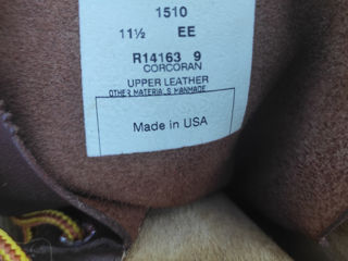 Берцы Corcoran Jump Boots 1510, 45 размер, USA foto 8