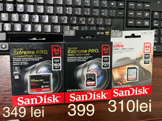 Cartela de Memorie Sandisk Extreme Pro Card SDXC UHS-I 64GB V30 633x foto 4