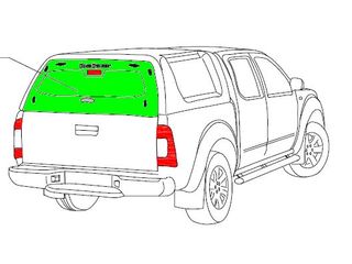 Sticla din spate Mitsubishi L200 Short Bed / Заднее стекло для Mitsubishi L200 Short Bed foto 1