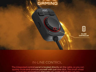 Наушники AOC GH300 USB Gaming с микрофоном foto 3