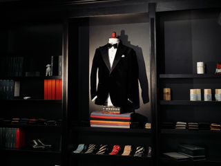 Papion elegant din matase neagra - black silk butterfly bow tie (viggo) foto 3