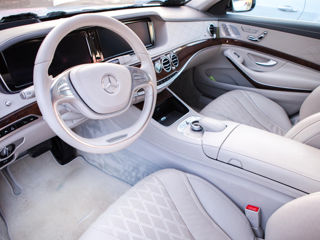 Rent Mercedes S Class W222 AMG S65 Long alb/белый cu sofer/с водителем foto 6