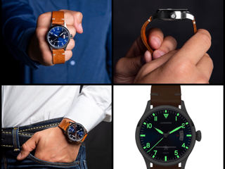 Junkers J1 Pilot 40mm Наручные часы из Германии механика DE 499€ Swiss Watch Ceas de mana Breitling фото 3