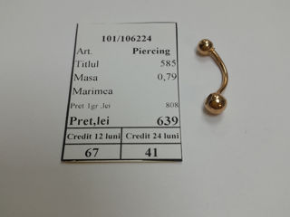 Piercing 585 proba 0,79 gr