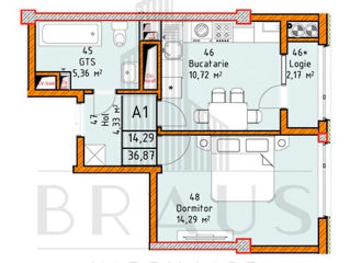 Apartament cu 1 cameră, 38 m², Ciocana, Chișinău foto 1