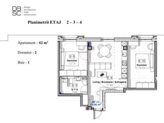 Apartament cu 2 camere, 62 m², Buiucani, Chișinău foto 3