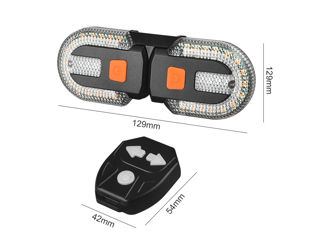 Semnalizatoare biciclete reîncărcabile fără fir cu telecomandă, semnalizatoare biciclete, lumină pen foto 5