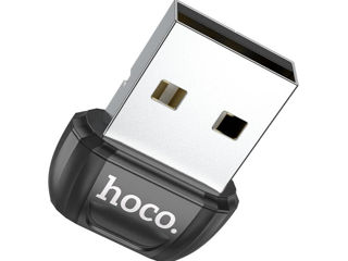 Компактный Bluetooth адаптер - «Hoco UA18 USB to BT V5.0 Black»