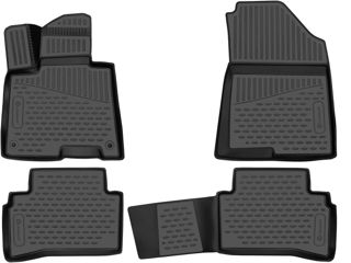 KIA Sportage 2022-2024. Полиуретановые автомобильные коврики для салона с бортами