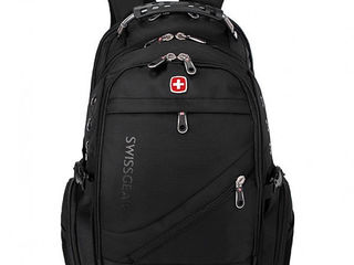 Рюкзак SwissGear 8810 с отделением для ноутбука 35 л Черный + чехол от дождя