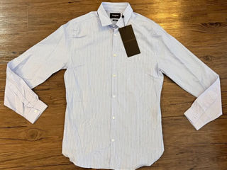 The Kooples Men's Casual/ Dress Shirt Slim Blue Striped Cotton Size  M, L, XL