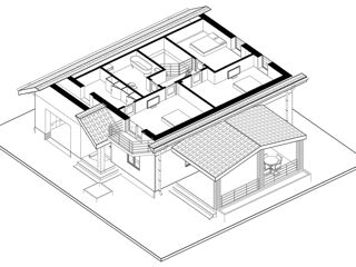 Casă de locuit individuală cu 2 niveluri / arhitect / 146.7m2 / P+M / construcții / renovări / 3D foto 5