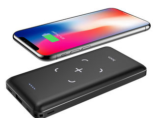 Hoco J50 Surf wireless power bank(10000mAh) [Black] +Incarcare Fara Fir + беспроводная зарядка foto 3