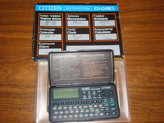 Записная  электронная книжка citizen ed 1500rx.калькулятор б/у foto 1