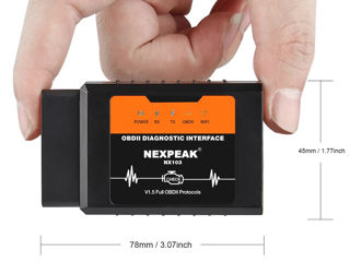 NEXPEAK NX103 ELM327 V1.5 WIFI OBD2 сканер foto 3