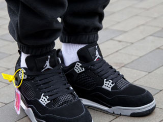 Nike Air Jordan 4 Retro Black Canvas cu blana / с мехом foto 9