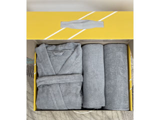 Подарочный мужской набор:махровый халат и два больших полотенца ,завод Ярослав foto 7