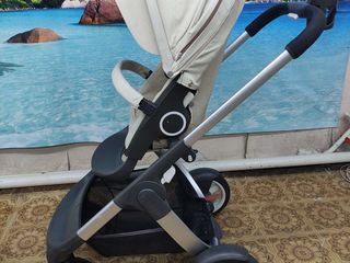 Очень дёшево! гламурная колясочка stokke crusi 3 в 1 лён! + набор Kit foto 3