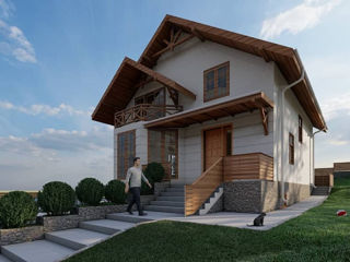 Casă de locuit individuală cu 2 niveluri / stil modern / 181.22m2/ arhitect / proiecte / construcții foto 1