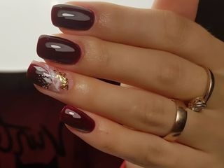 Alungirea unghilor (1- 1.5) +shellac calitativ /наращивание ногтей : коррекция ;лак-гель    чеканы foto 3