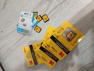 Micro-Sd noi Kodak, HP. 32, 64Gb - 100lei