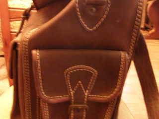 Новый кожаный рюкзак из толстой прочной кожи. Одно отделение и три объёмных наружных кармашка. Функц foto 2