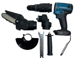 Set instrumente 3in1 surubelnita electrica, polizor unghiular, fierestrau foto 3