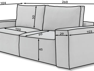 Canapea Eltap Silla 145x200 - Livrare în toată Moldova! Credit 0% foto 2