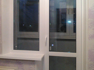 Balcoane din PVC.Ferestre, usi (de intrare,interior,de balcon). Остекление балконов.Окна, двери ПВХ. foto 20
