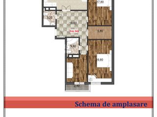 Apartament cu 3 odăi +living 36 m2 la super preț ! Bloc nou ! foto 1