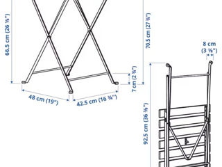 IKEA!!! In Stoc,Set pentru terasă,balcon, grădină..Masă +2 scaune pliante, lemn natural+ fier forjat foto 4