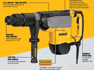 Ciocan rotopercutor dewalt d25773k/перфоратор сетевой sds-max dewalt d25773k foto 4