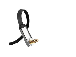 Cablu Auxiliar Audio Jack 3.5 mm, 1m Ugreen, Fir Plat, Negru + Gri (10597) foto 4