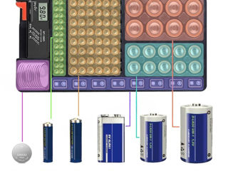 Контейнер для хранения батареек с тестером, определяющим уровень их заряда foto 4