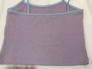 Croptop violet cu model curcubeu foto 2