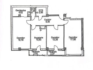 Apartament cu 3 camere, 82 m², Ciocana, Chișinău foto 2