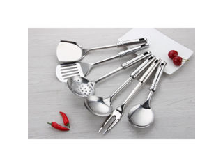 Set pentru bucătărie pe suport din inox 3212-8 foto 2